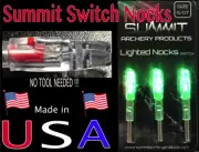 3 GREEN S LIGHTED NOCKS .243-246 I.D. ARROWS. ***HIGH QUALITY USA PRODUCT***