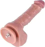 Hismith 9” Dual-Density Ultra Realistic Silicone Dildo, 6.7” Insertable Length with KlicLok System for Ordinary User, M Size Yalman, High-end Series
