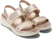 Cole Haan Women's Zerogrand Meritt Sandal Gold, Size : 7.5 M