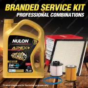 Oil Air Fuel Filter + 7L APX5W40D2 Service Kit for Holden Cruze JG 4cyl 2L 09-11