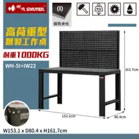 在飛比找蝦皮購物優惠-【工作桌】樹德 WH5I+IW22 高荷重型 鋼製工作桌 鐵