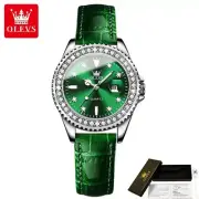 OLEVS 9945 Quartz Diamond-encrusted Waterproof Luminous Luxury Women Wristwatch