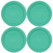 Pyrex 7202-PC 4" Round Green Replacement Lid 4 Pack For 1 Cup Glass Bowl New