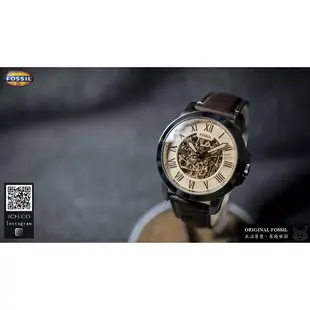 美國FOSSIL Grant系列羅馬時標雙針鏤空機械錶-ME3102生日禮物情人節禮物手錶男錶女錶父親節禮物穿搭單品送男
