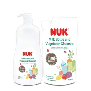 德國NUK-植萃奶瓶蔬果清潔液組合(950ml+750ml)