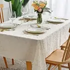 Jacquard Table Cloth Damask Pattern Spillproof Wrinkle Resistant Heavy Weight...