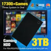 3TB Portable Gaming HDD Game Console with 17300+ AAA/3D Games for PS4/PS3/PS2