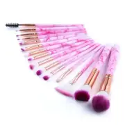 15pcs Marble Makeup Brush Set Powder Contour Foundation Eyeshadow and Eyeliner T