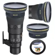 HD WIDE ANGLE LENS + MACRO LENS FOR Nikon AF-S NIKKOR 500mm f/5.6E PF ED VR Lens