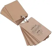 OFFSCH 50 Sheets Paper Study Cards Binder Ring DIY Greeting Card Note Index Stock