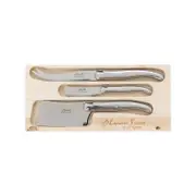 Laguiole Jean Neron 3pc. Cheese Knife, Pate Knife and Cleaver Set - Stainless Steel