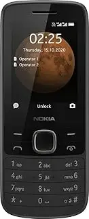 [Nokia] 225 (2020) 4G Dual SIM Mobile Phone in Black Premium Design (2.4 Inch QVGA Display, 4G Technology, Bluetooth 5.0, MP3 Player, FM Radio, 128 MB Memory (up to 128 GB via microSD), VGA Camera)