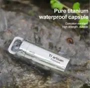 Tiartisan Outdoor Titanium Alloy Waterproof Pill Box Case Container Survival EDC
