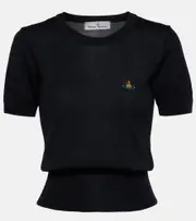 [Vivienne Westwood] Vivienne Westwood Bea wool and silk top AU 6 black