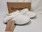 BearPaw Elaine Mule Slip On Sheepskin Quilted Slippers Black Womens 10