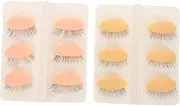 EXQUIMEUBLE Replaceable Silicone Eyelids Realistic Eyelash Extension Trainer Lash Mannequin Head for Beginners and Professionals Skin Like Texture for Grafting Practice