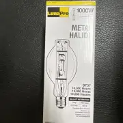 LumaPro 1000W Clear, Metal Halide, BT37, 10K Hours, M47/E, 2YGE1,E Rated
