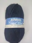 Patons Classic Wool Roving Yarn Black 120 yards 100% Pure Wool 3.5oz New