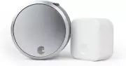 August Smart Lock Pro with Connect Wi-Fi Bridge - Silver