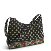 Vera Bradley Premium Cotton Post Shoulder Bag Vibrant Black
