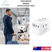 Travel Adapter Universal International Fast Converter 3Type-c Wall Charger Plug