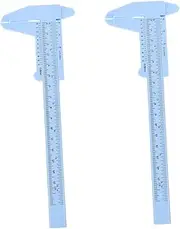 Outanaya 2Pcs Eyebrow Ruler Caliper Creative Measuring Tool for Precise Shaping Light Blue for Makeup Experts and Beginners Durable Design for Symmetrical Brows