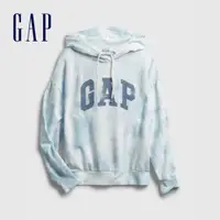 在飛比找蝦皮商城優惠-Gap 女裝 Logo帽T-淺藍紮染(619041)