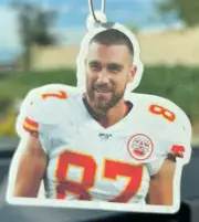 TRAVIS KELCE AIR FRESHENER CAR TRUCK MIRROR MAN CAVE GIFT KANSAS CITY CHIEFS
