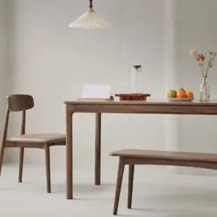 【橙家居·家具】盧森堡系列胡桃木1.2米長凳 LSB-B5133(售完採預購 實木長凳 餐椅 餐桌椅 長板凳 椅子)
