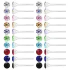10/20 Pairs Cubic Zirconia Stud Earrings Plastic Resin Ear Helix Conch Piercings