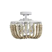Cascara Natural 3 Light Close to Ceiling Light