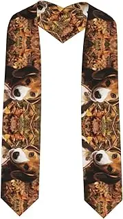 [JEJEA] Cute Beagle print Graduation Stole Class of 2025 Unisex Adults Graduation Sash Honor Graduation Stole for College