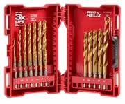Milwaukee 48894860 - Shockwave Red Helix Titanium Drill Bit Set - 19 Piece