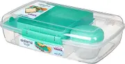 Sistema Bento Box TO GO, Long | Lunch Box with Yoghurt/Fruit Pot | 1.76 L | Assorted Colours (Not Selectable)