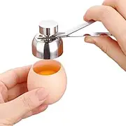 1 Egg Cracker Topper,Egg Opener Eggshell Cutter Kitchen Precise Remover Tool for Raw/Soft Hard Boiled Egg,Environmentally friendly 304 stainless steel Not discolored Resistant high temperatures.