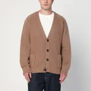 [Bottega Veneta] Camel wool cardigan S Beige