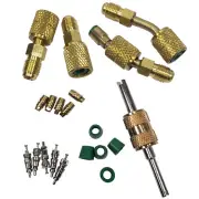 R410a Adapter Kit for Mini Split System Charging Vacuum Port Adapter & Core Tool
