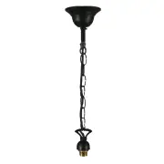 Single Chain Suspension, Black Cord Patina