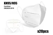 KN95 N95 Face Masks 5 PLY Certified Disposable Protective Respirator Breathable White Bulk Discount for Multi-Pack