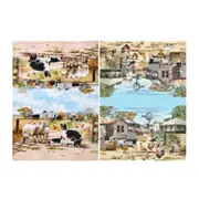 Ladelle Tea Towels Farming Life 2 Pack Assorted Teatowels Dish Cloths
