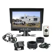 7" Monitor with Speaker 12V/24V 2x 4 PIN Reversing Camera Microphone Caravan RV