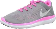 [Nike] Flex 2016 RN (GS) Kids Running Shoes - Grey/Pink