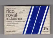 10 Bb Clarinet Reeds RICO Royal 3.5 unopened sealed box NOS