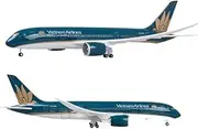 Replica Pre-Build Aircraf Scale Aircraft Model 1/130 For 47cm Aviation 787 B787 Dreamliner Vietnam Airlines Model Diecast Plane Airliner Display W Standable Airplane Exhibición Escritorio Collection G