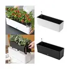 Rectangular Self Watering Planter Window Box Plants Container Decorative Planter
