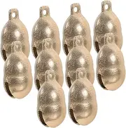 ibasenice Festive Pet Collar Bells Set of 10 Sturdy Copper Bells for Dogs and Cats Christmas Bells Unique Designs