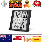 Lancoon Digital Wall Clock Large Screen Temp & Humidity Indoor Clock Mute