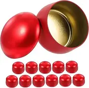 [DECORNIJIA] 12pcs Candle Jars Airtight DIY Candle Making Containers for Crafts Stylish Storage for Beads Coins Spices Tinplate Jars