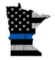 Minnesota State (U24) Cop Thin Blue Line Vinyl Yeti Tumbler Decal Sticker