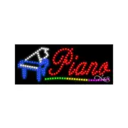 NEW "PIANO" UNDERLINE LOGO 27x11 SOLID & ANIMATED LED SIGN wCUSTOM OPTIONS 20872